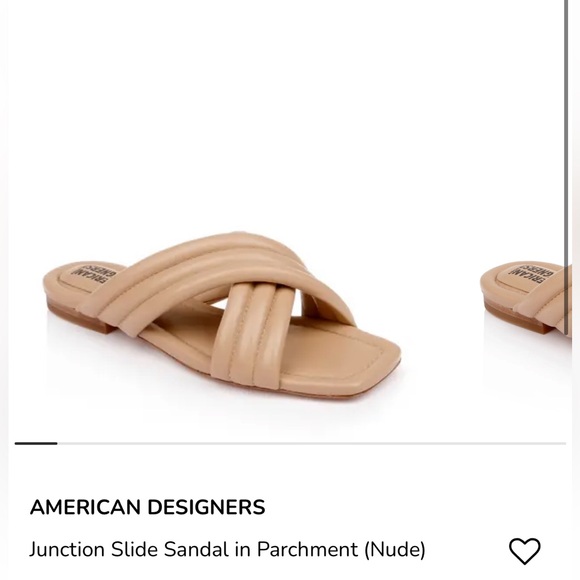 NEW American Designer Badgley Mischka junction slides Parchment Nude women SZ 10 - Picture 4 of 9